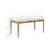 Mesa de Jantar Retangular com Tampo de Vidro Off White Baoba Cinamomo 180 cm