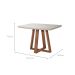 Mesa de Jantar Retangular com Tampo de Vidro Off White Bennett Natural 116 cm