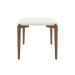 Mesa de Jantar Retangular com Tampo de Vidro Off White Donatella Natural 135 cm