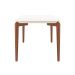 Mesa de Jantar Retangular com Tampo de Vidro Off White Donatella Natural 160 cm