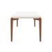 Mesa de Jantar Retangular com Tampo de Vidro Off White Donatella Natural 219 cm