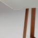 Mesa de Jantar Retangular com Tampo de Vidro Off White Isis Mel 120 cm