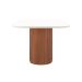 Mesa de Jantar Retangular com Tampo de Vidro Off White Kalina Canela 160 cm