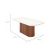 Mesa de Jantar Retangular com Tampo de Vidro Off White Kalina Canela 219 cm