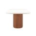 Mesa de Jantar Retangular com Tampo de Vidro Off White Kalina Canela 219 cm