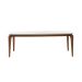 Mesa de Jantar Retangular com Tampo de Vidro Off White Lauren Natural 182 cm