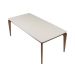 Mesa de Jantar Retangular com Tampo de Vidro Off White Lauren Natural 182 cm