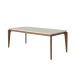 Mesa de Jantar Retangular com Tampo de Vidro Off White Lauren Natural 208 cm