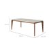 Mesa de Jantar Retangular com Tampo de Vidro Off White Lauren Natural 208 cm
