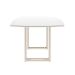 Mesa de Jantar Retangular com Tampo de Vidro Off White Line Champanhe 184 cm