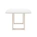Mesa de Jantar Retangular com Tampo de Vidro Off White Line Champanhe 219 cm