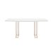 Mesa de Jantar Retangular com Tampo de Vidro Off White Line Champanhe 219 cm