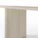 Mesa de Jantar Retangular com Tampo de Vidro Off White Lintz Bege e Champanhe 219 cm