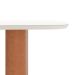Mesa de Jantar Retangular com Tampo de Vidro Off White Lintz Caramelo e Canela 184 cm