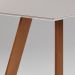 Mesa de Jantar Retangular com Tampo de Vidro Off White Viena Mel 160 cm