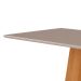 Mesa de Jantar Retangular com Tampo de Vidro Patricia Off White e Nature 160 cm
