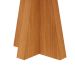 Mesa de Jantar Retangular com Tampo de Vidro Patricia Off White e Nature 160 cm