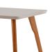 Mesa de Jantar Retangular com Tampo de Vidro Prada Off White e Imbuia 160 cm