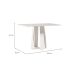 Mesa de Jantar Retangular com Tampo de Vidro Rubi Off White 120 cm