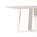 Mesa de Jantar Retangular com Tampo de Vidro Rubi Off White 160 cm