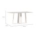 Mesa de Jantar Retangular com Tampo de Vidro Rubi Off White 160 cm