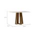 Mesa de Jantar Retangular com Tampo de Vidro Rubi Off White e Imbuia 120 cm
