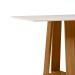 Mesa de Jantar Retangular com Tampo de Vidro Rubi Off White e Ypê 120 cm