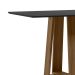 Mesa de Jantar Retangular com Tampo de Vidro Rubi Preto e Imbuia 120 cm