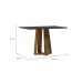 Mesa de Jantar Retangular com Tampo de Vidro Rubi Preto e Imbuia 120 cm