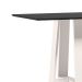 Mesa de Jantar Retangular com Tampo de Vidro Rubi Preto e Off White 120 cm