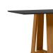 Mesa de Jantar Retangular com Tampo de Vidro Rubi Preto e Ypê 120 cm