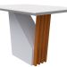 Mesa de Jantar Retangular com Tampo de Vidro Veneza Off White e Ype 120 cm