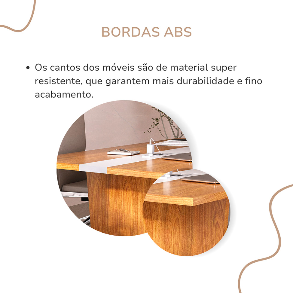 Mesa de Reunião Angra Freijó e Branca