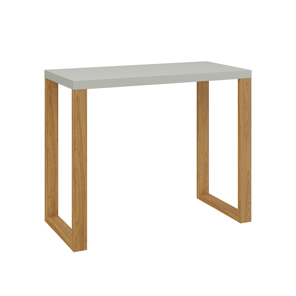 Mesa para Notebook Lanes 100% MDF Off White e Freijó