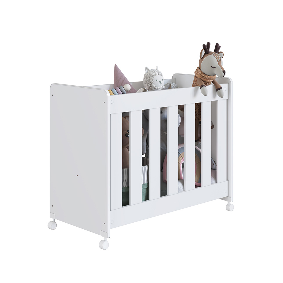 Mini Berço Multifuncional com Colchão Beni D18 Branco