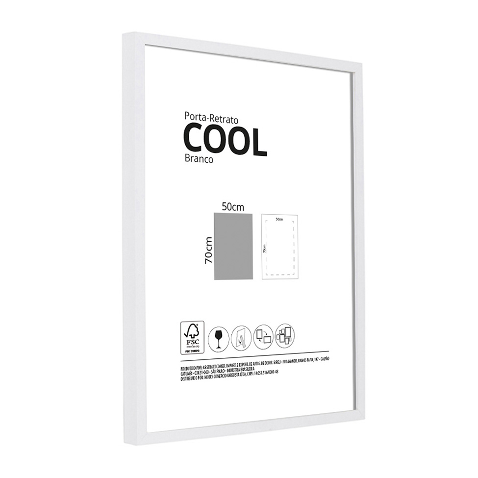 Moldura sem Vidro Cool Branca 50x70 cm