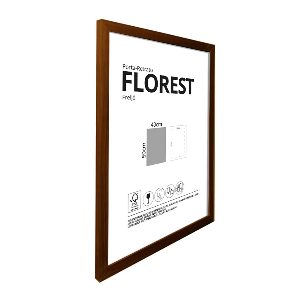 Moldura sem Vidro Florest Freijó 40x50 cm