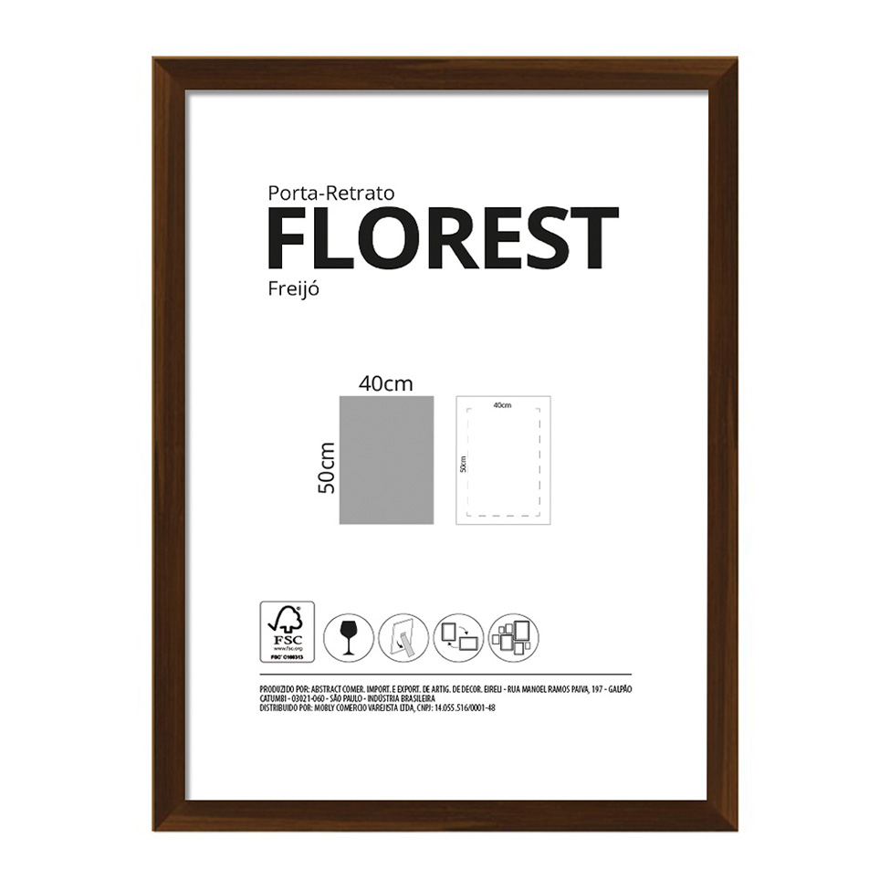 Moldura sem Vidro Florest Freijó 40x50 cm