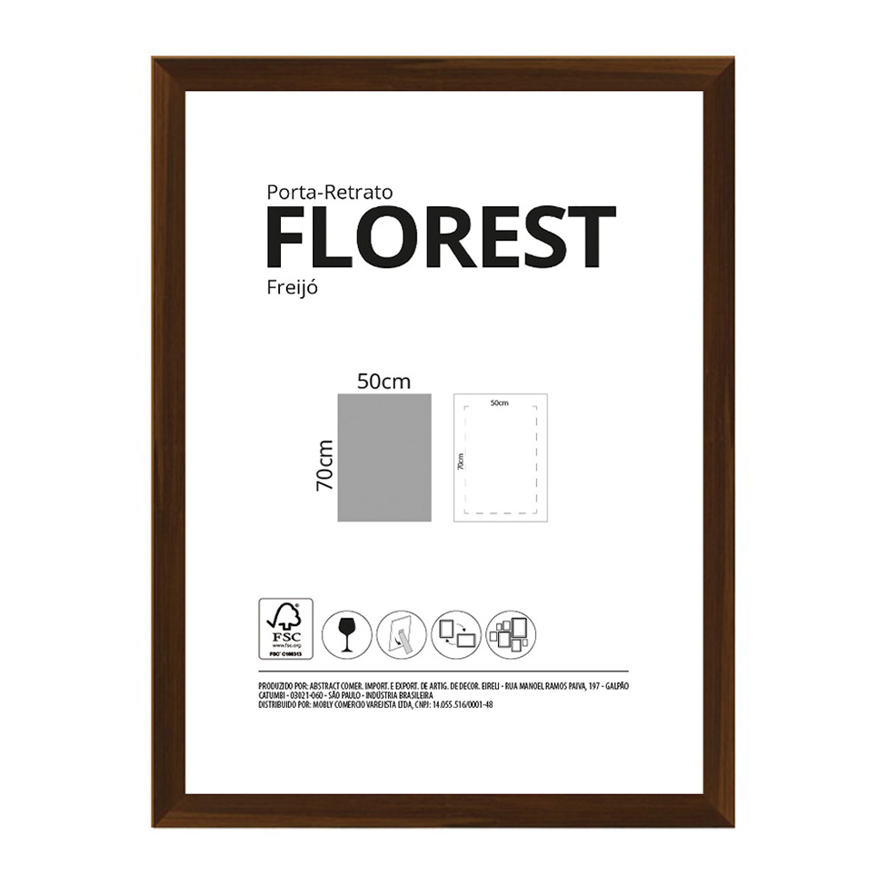 Moldura sem Vidro Florest Freijó 50x70 cm