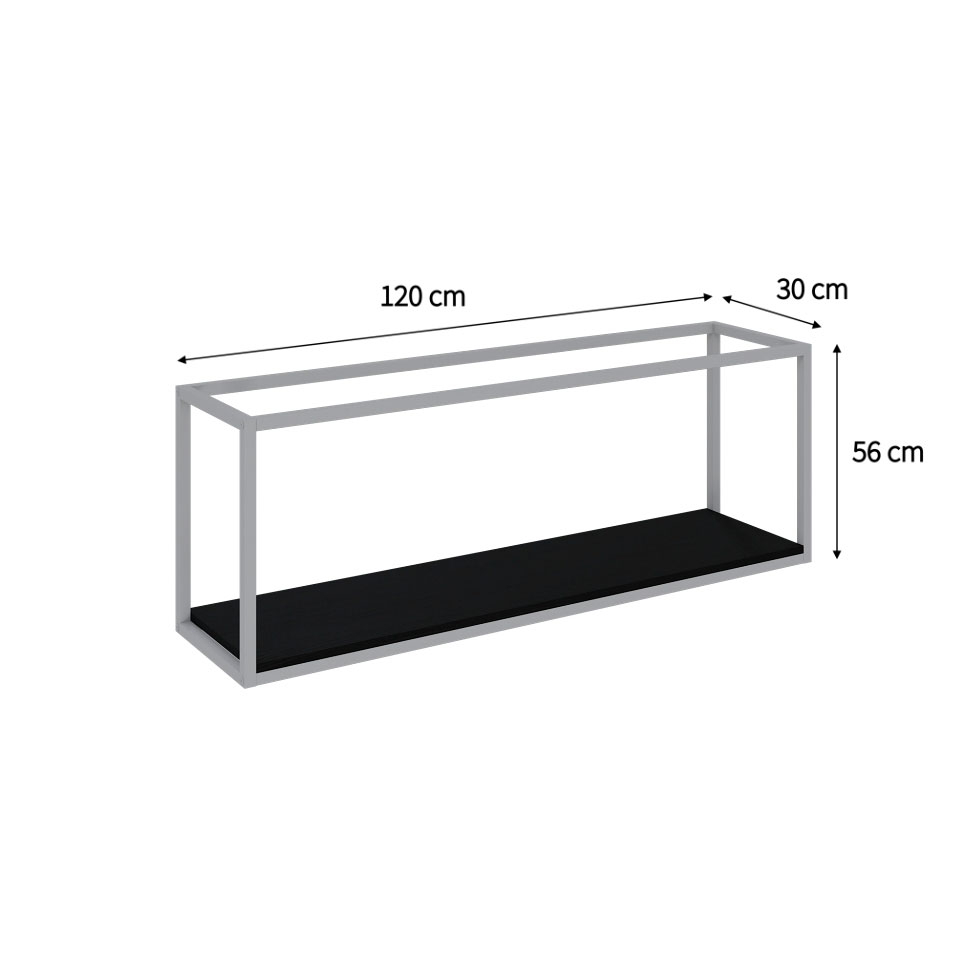 Nicho Studio Preto e Branco 120 cm