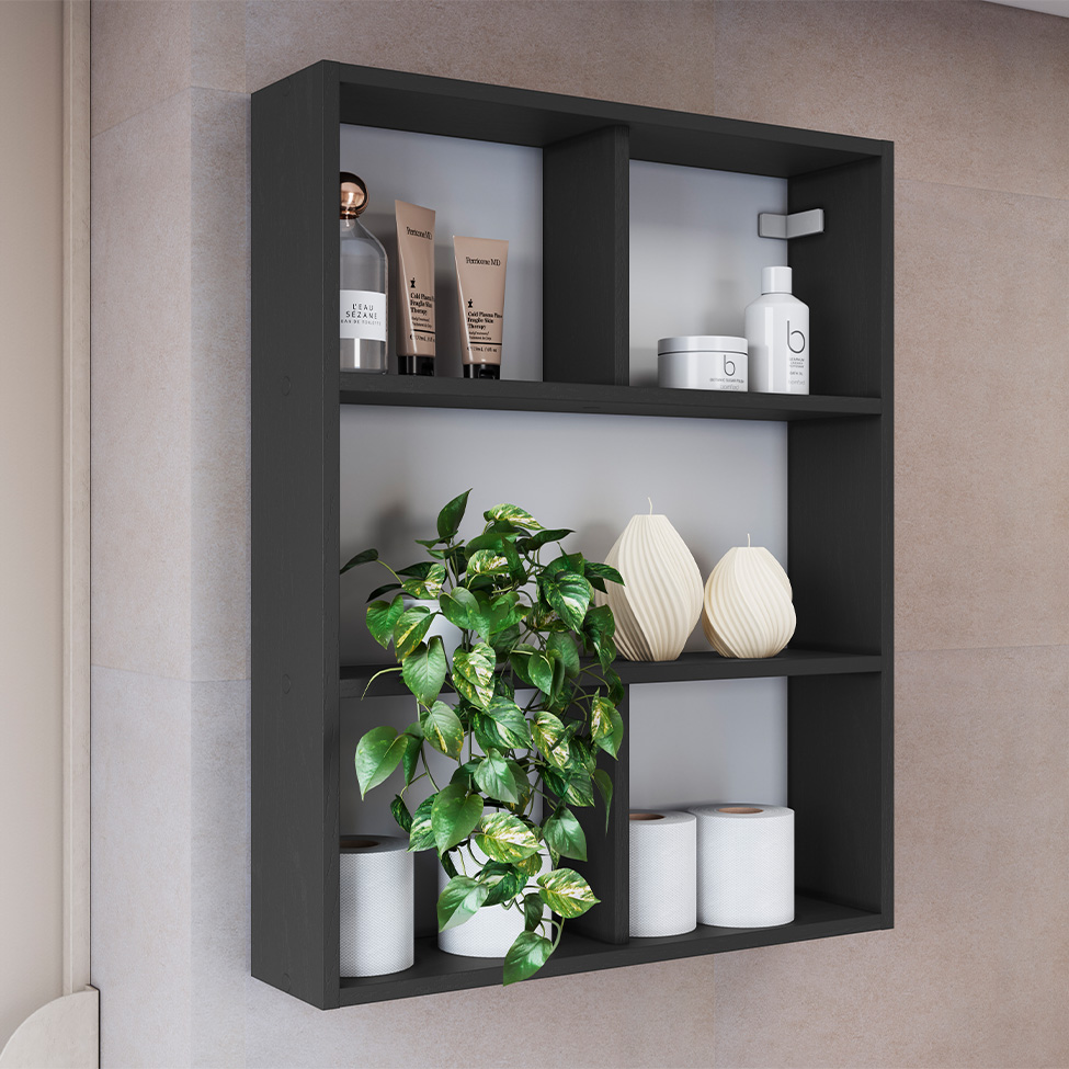 Nicho para Banheiro Grace Grafite