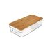 Organizador Clear com Tampa Natural e Bambu 15x30 cm