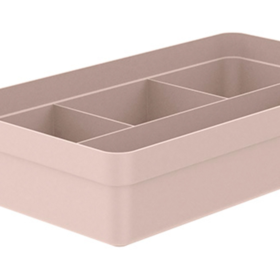 Organizador de Gavetas com 4 Seções Logic Bege