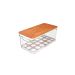 Organizador de Ovos para 36 unid. Clear Fresh Transparente e Bambu