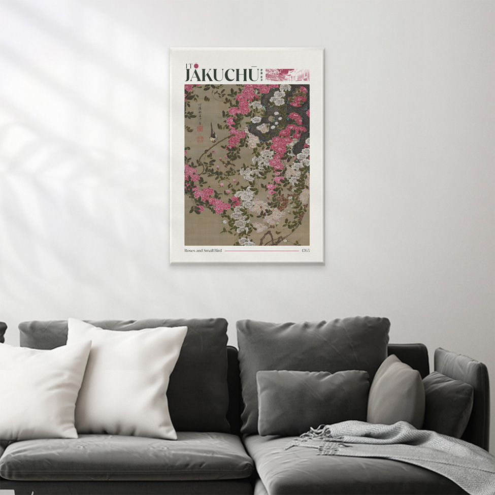 Pôster Decorativo Grandes Artistas Jakuchu Roses 50x70 cm