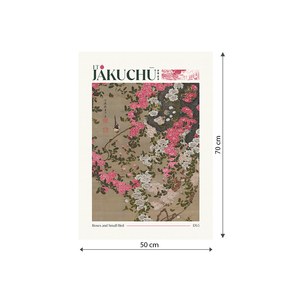 Pôster Decorativo Grandes Artistas Jakuchu Roses 50x70 cm