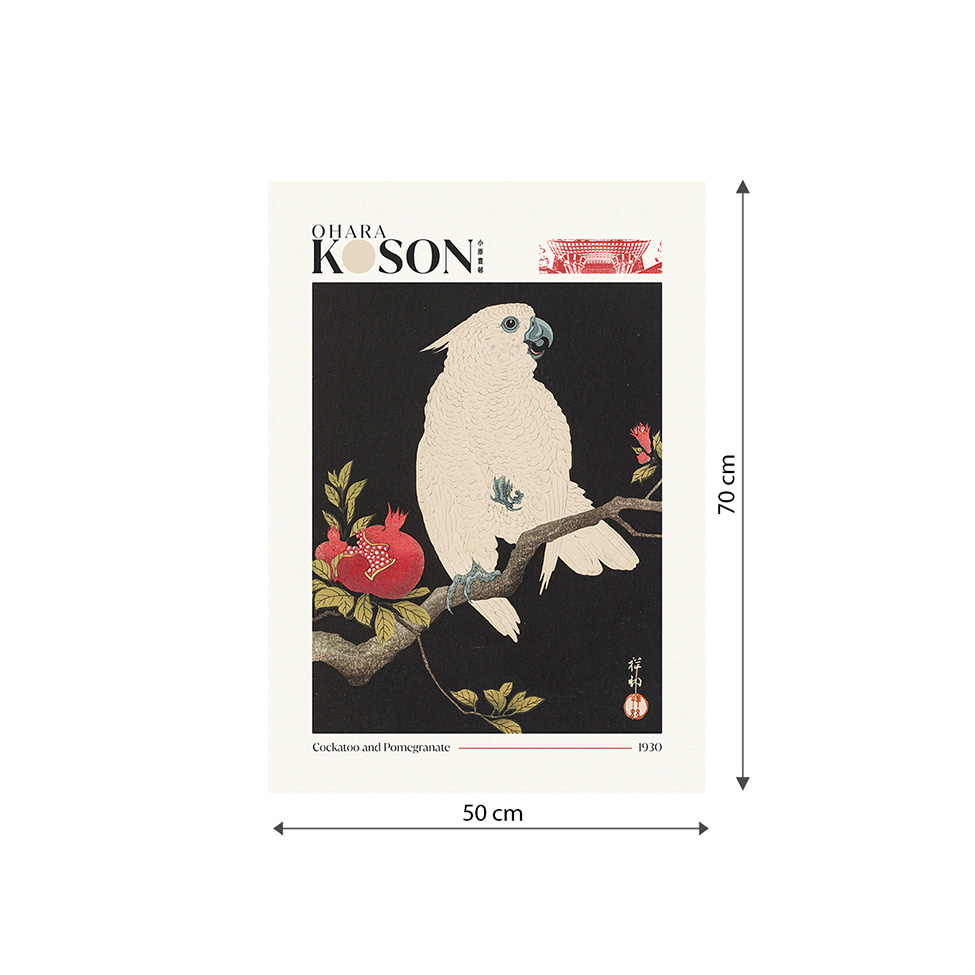 Pôster Decorativo Grandes Artistas Koson Cockatoo 50x70 cm