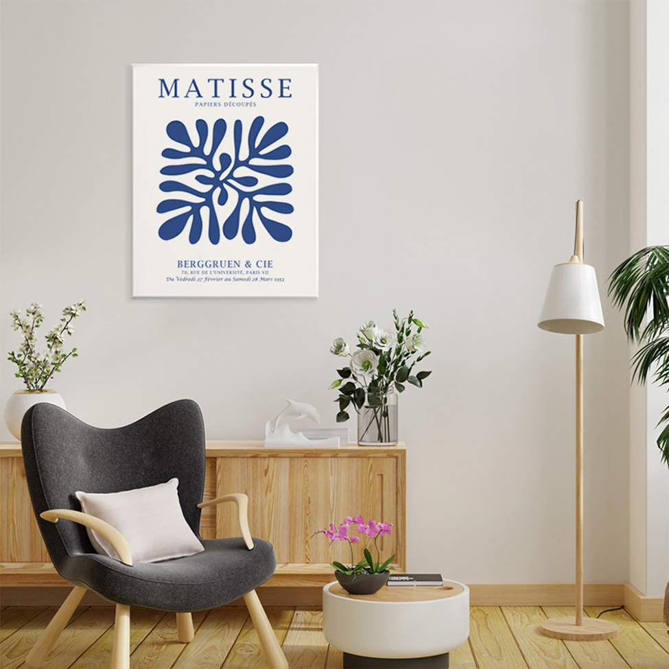 Pôster Decorativo Grandes Artistas Matisse II Azul 40x50 cm