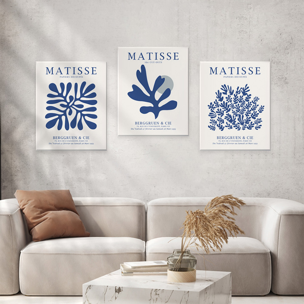 Pôster Decorativo Grandes Artistas Matisse II Azul 40x50 cm