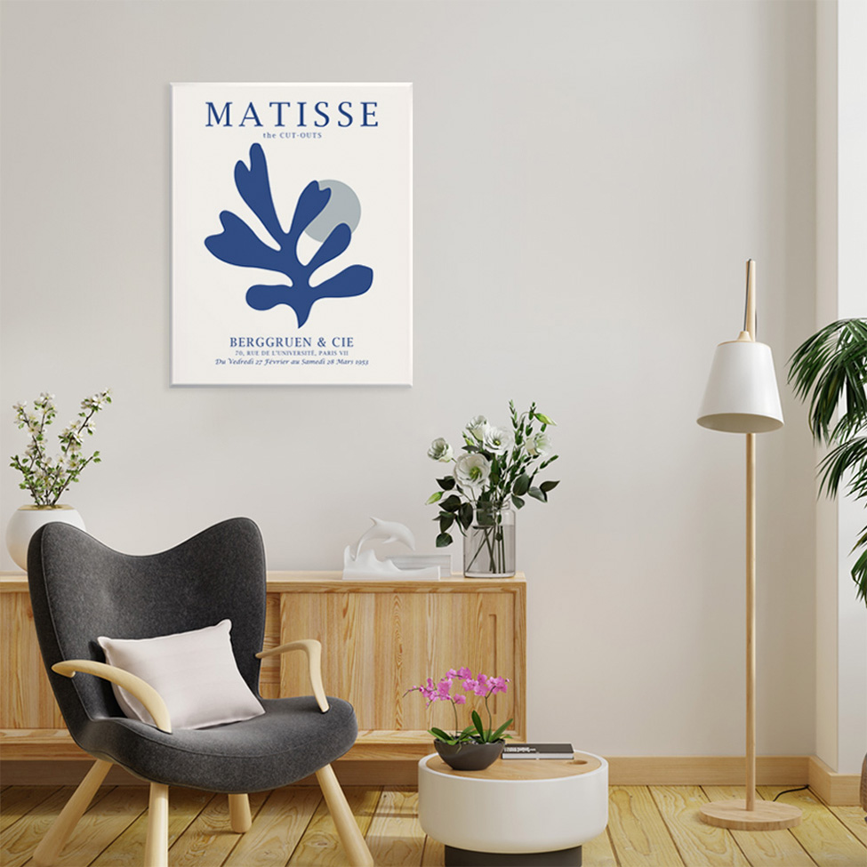 Pôster Decorativo Grandes Artistas Matisse III Azul 40x50 cm